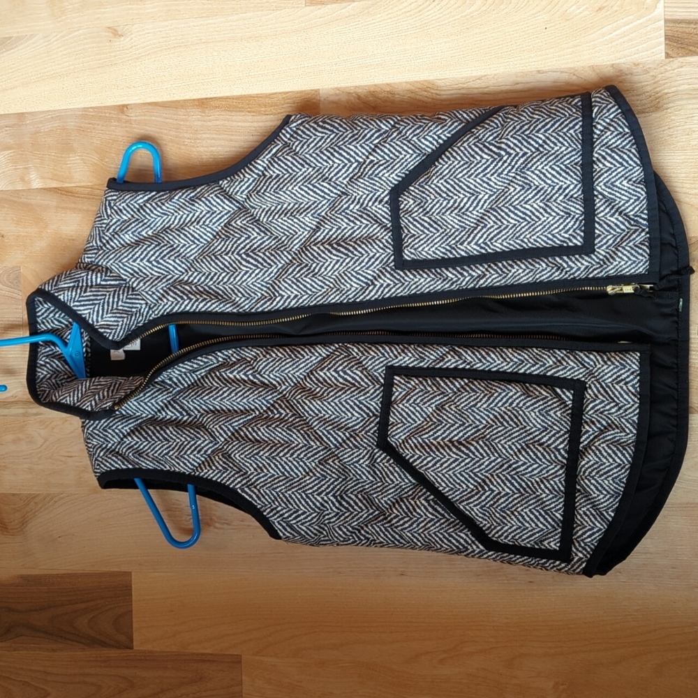 J crew herringbone vest